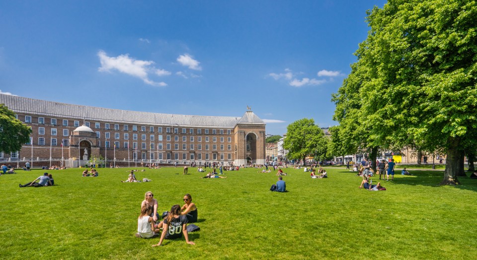 Bristol has lots of outside green spaces