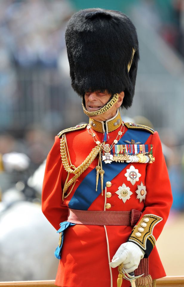 Duke of Edinburgh during the Queen's Birthday parade in 2011 also known as Trooping the Colour