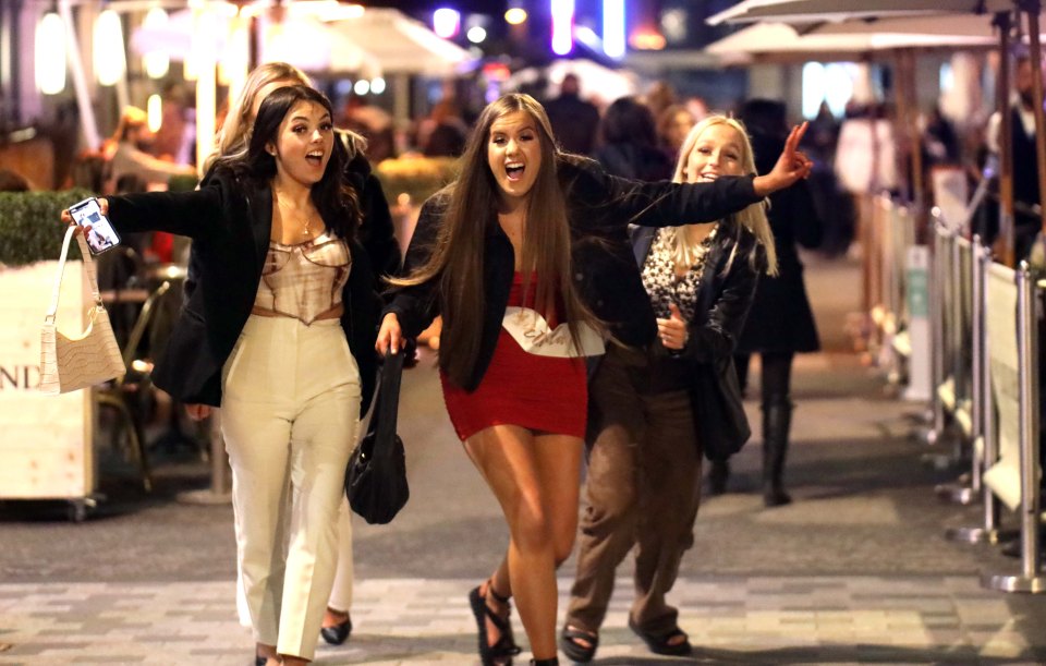 Friends headed out for a drink together yesterday evening in Leeds