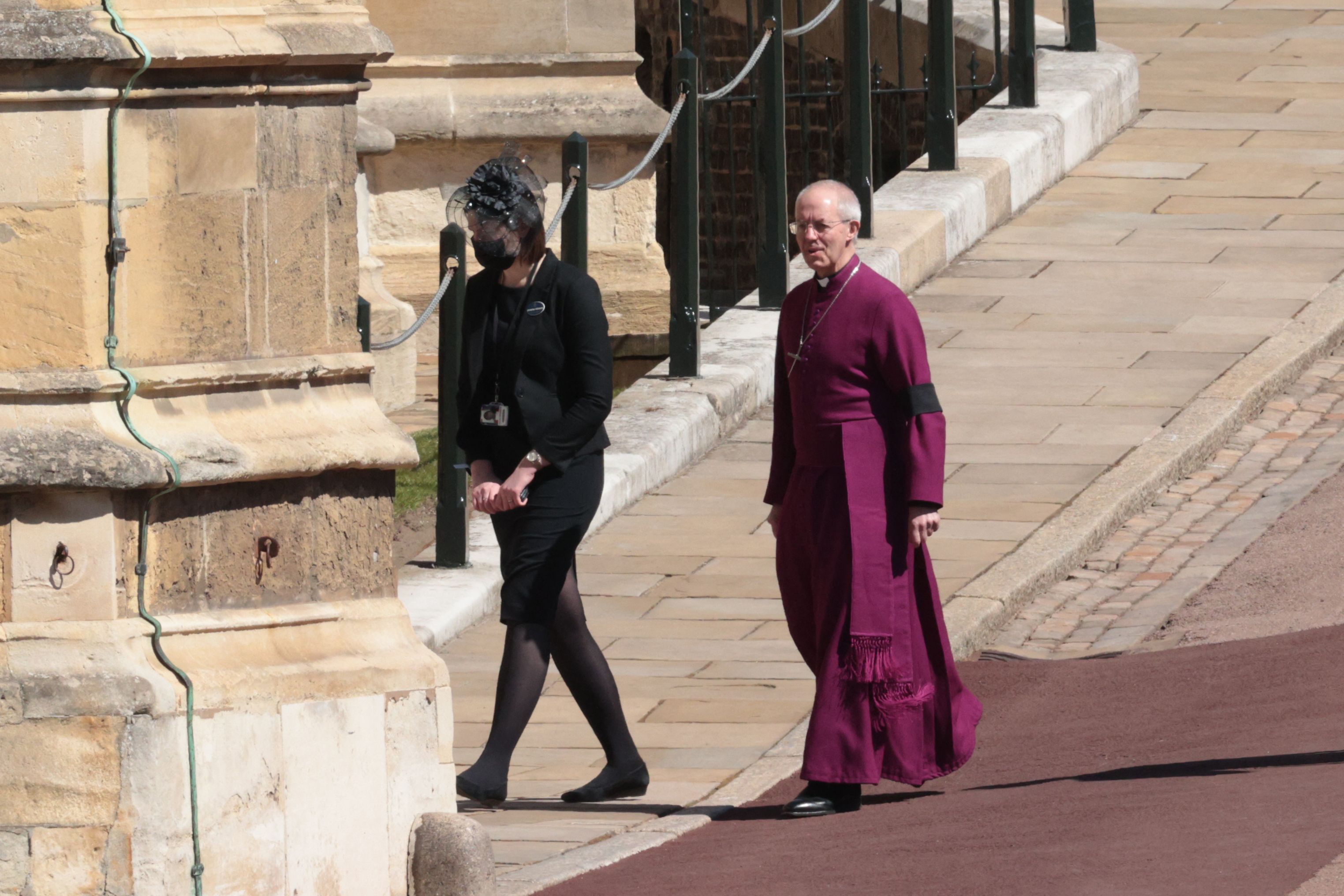 The Archbishop of Canterbury Justin Welby enters St George's Chapel