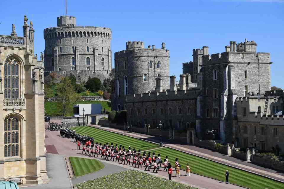 The military honours Philip's service in the quadrangle at Windsor