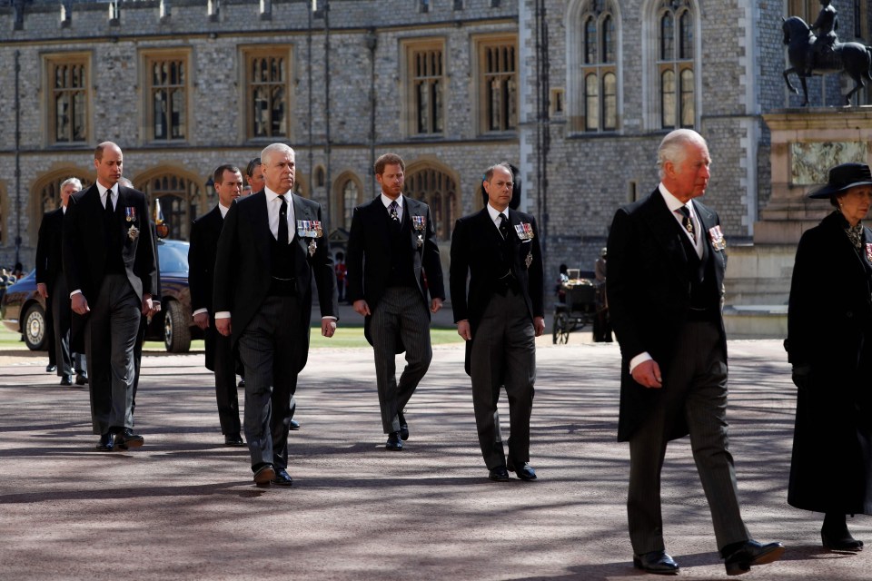 Charles was able to have a private talk with his warring sons William and Harry after the Duke of Edinburgh’s funeral