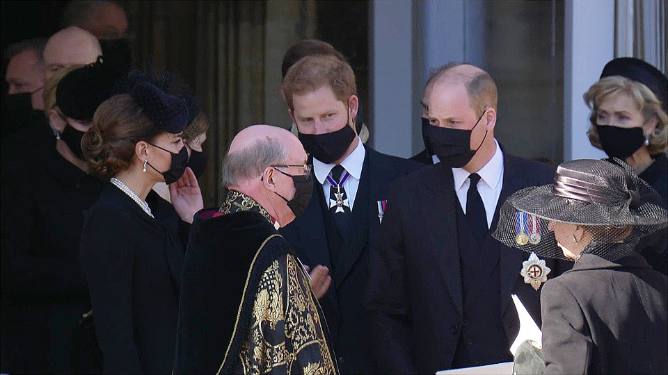 Harry and William at Prince Philip's funeral