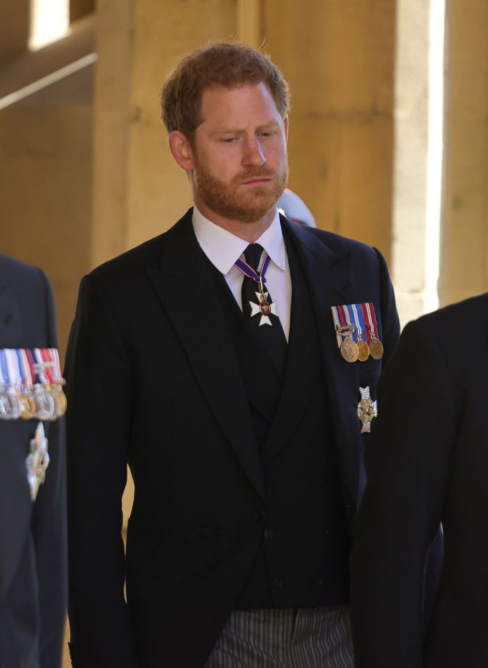 The Duke of Sussex ahead of the funeral of the Duke of Edinburgh at Windsor Castle