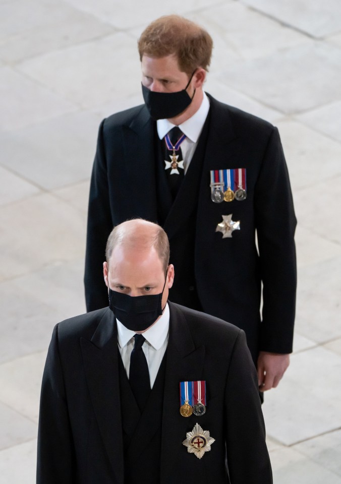 Harry was also able to reunite with brother Prince William at the funeral