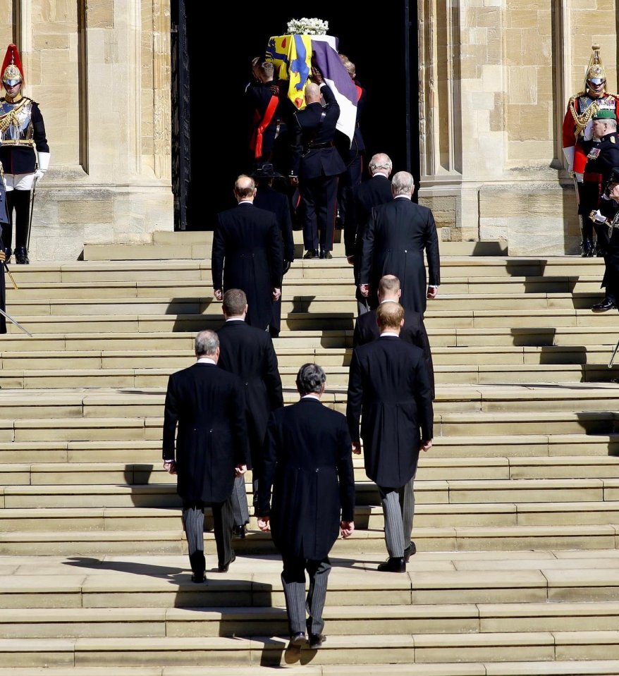 Prince William walked behind his grandfather's coffin