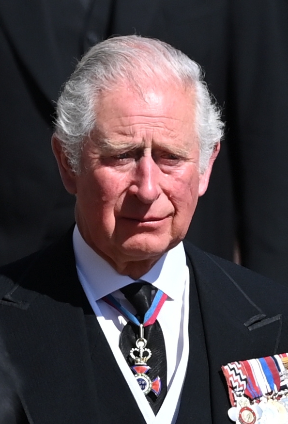 Charles was seen shedding a tear at his dad’s funeral on Saturday