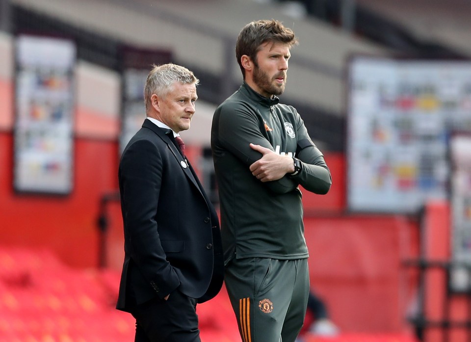 Ole Gunnar Solskjaer and Michael Carrick both spoke to protesters