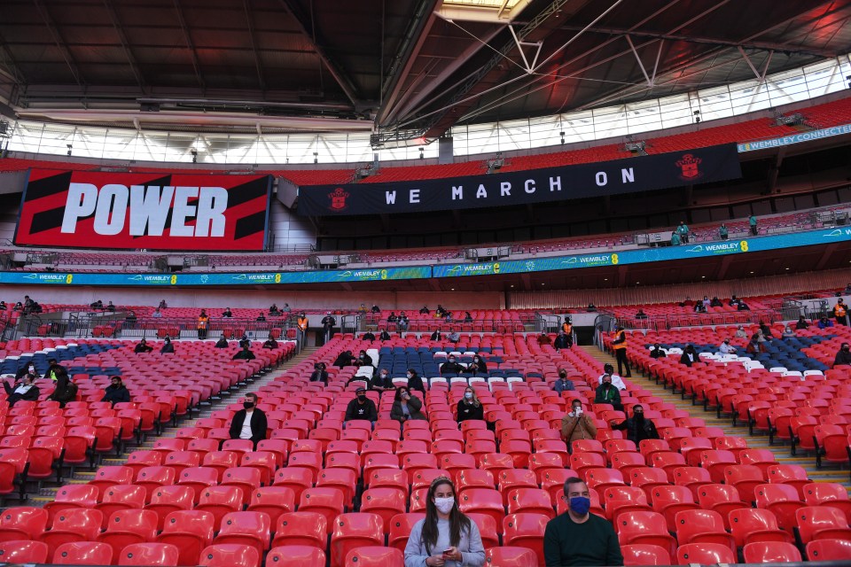 Even with all 4,000 fans in the Wembley stands still looked sparse