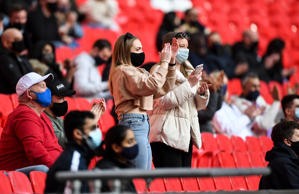 Some supporters took to standing on occasions, knowing there was plenty of space for others at the vast Wembley stadium