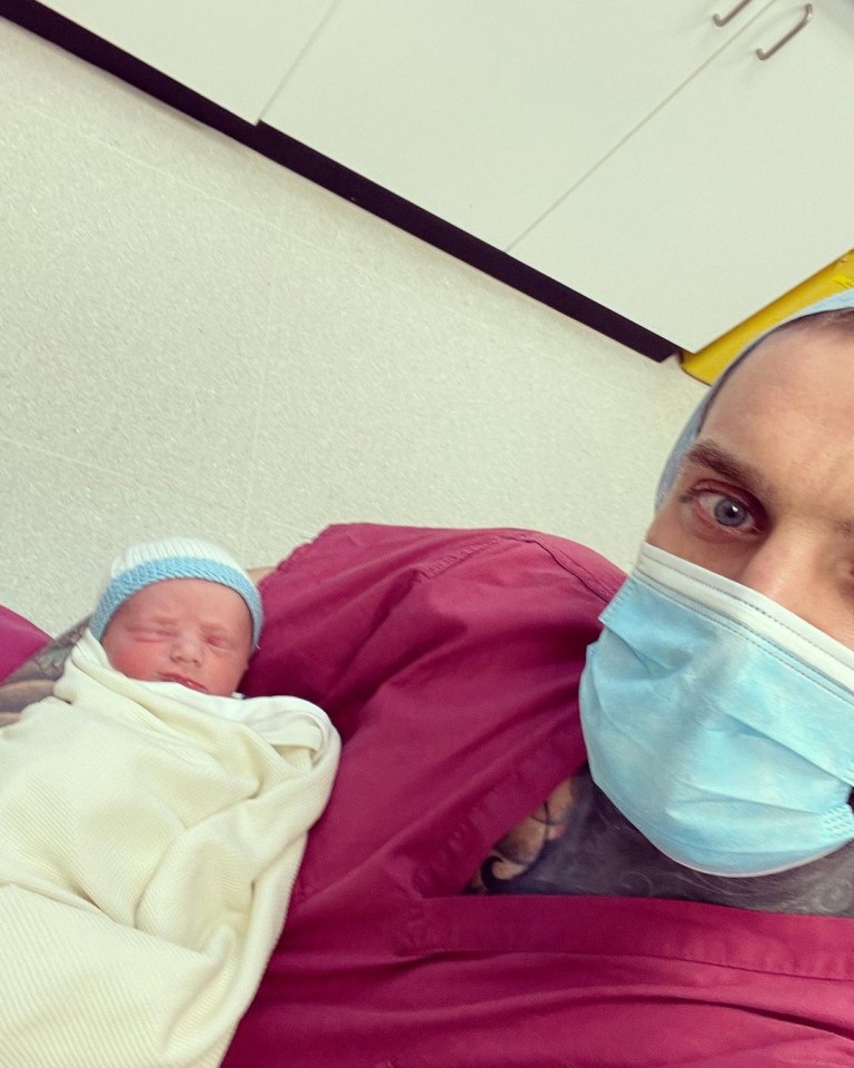 Proud Aaron has introduced new son Maddox to the world