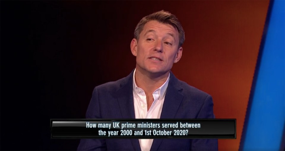 Ben Shephard asked how many Prime Ministers the UK have had since 2000