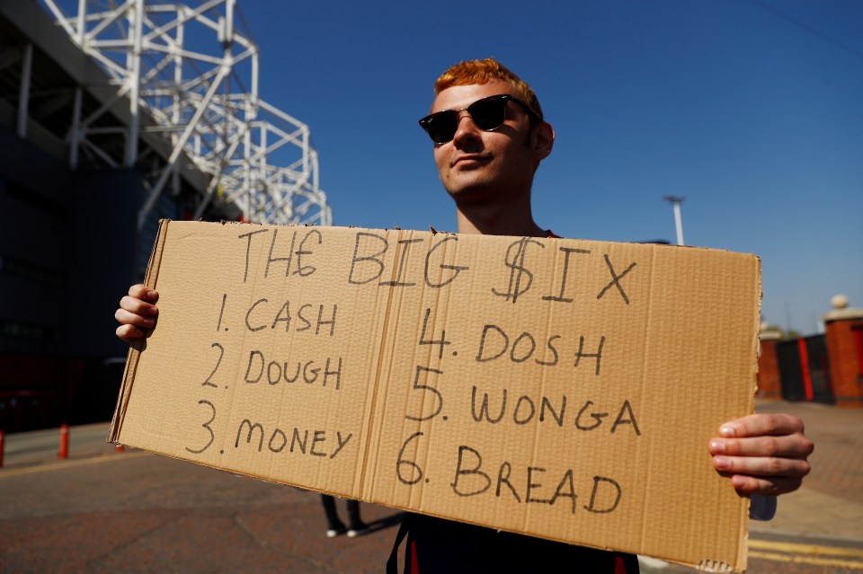 Furious fans protested outside the Prem’s 'Big Six' clubs