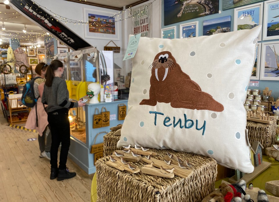 Visitors can buy their very own walrus cushion