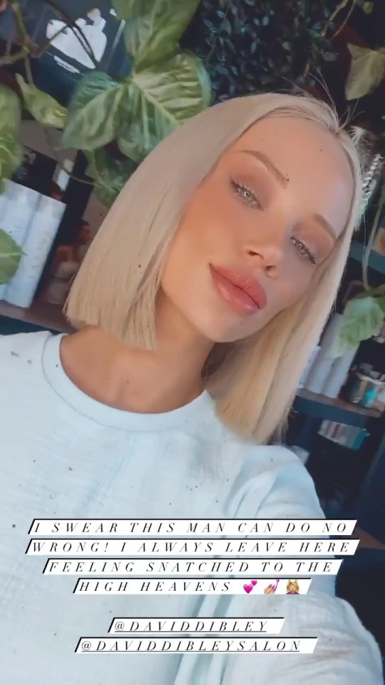 The reality star revealed her new platinum locks