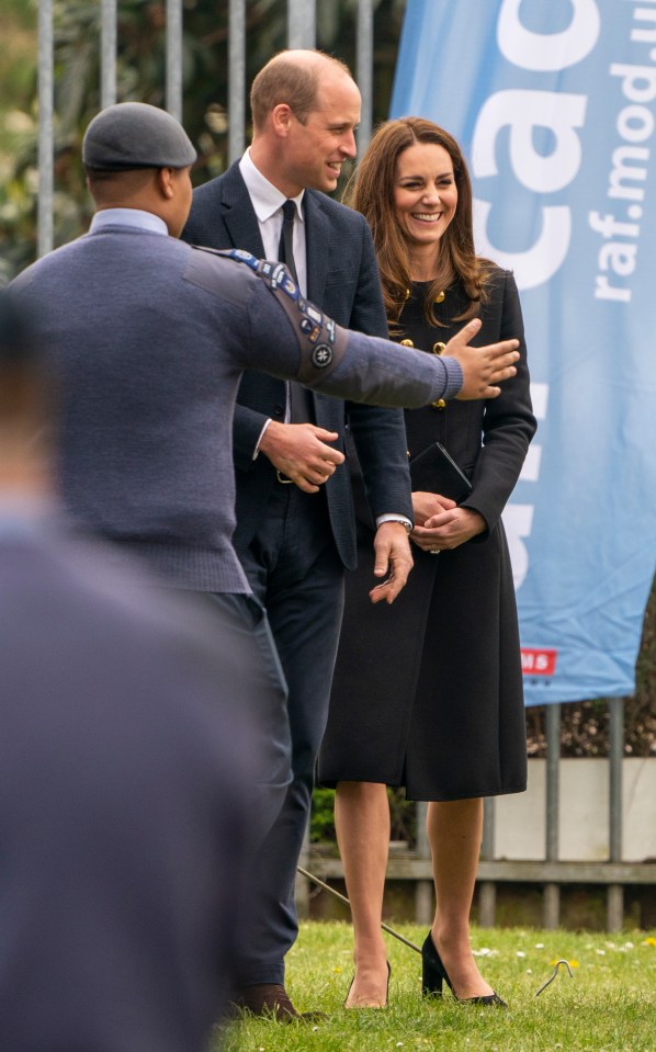 The Duke and Duchess of Cambridge visit the East Ham Squadron RAF Air Cadets