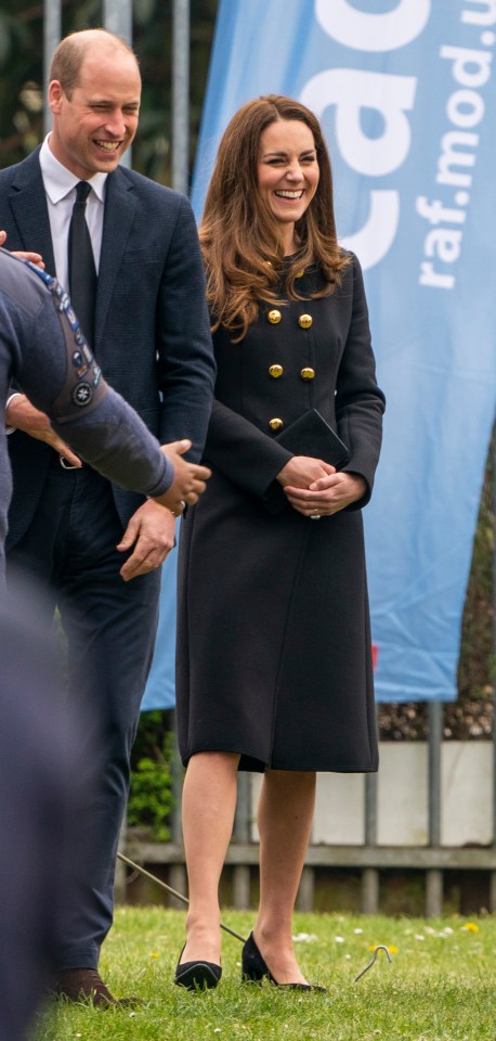 The pair looked in good spirits as they honoured William's grandfather