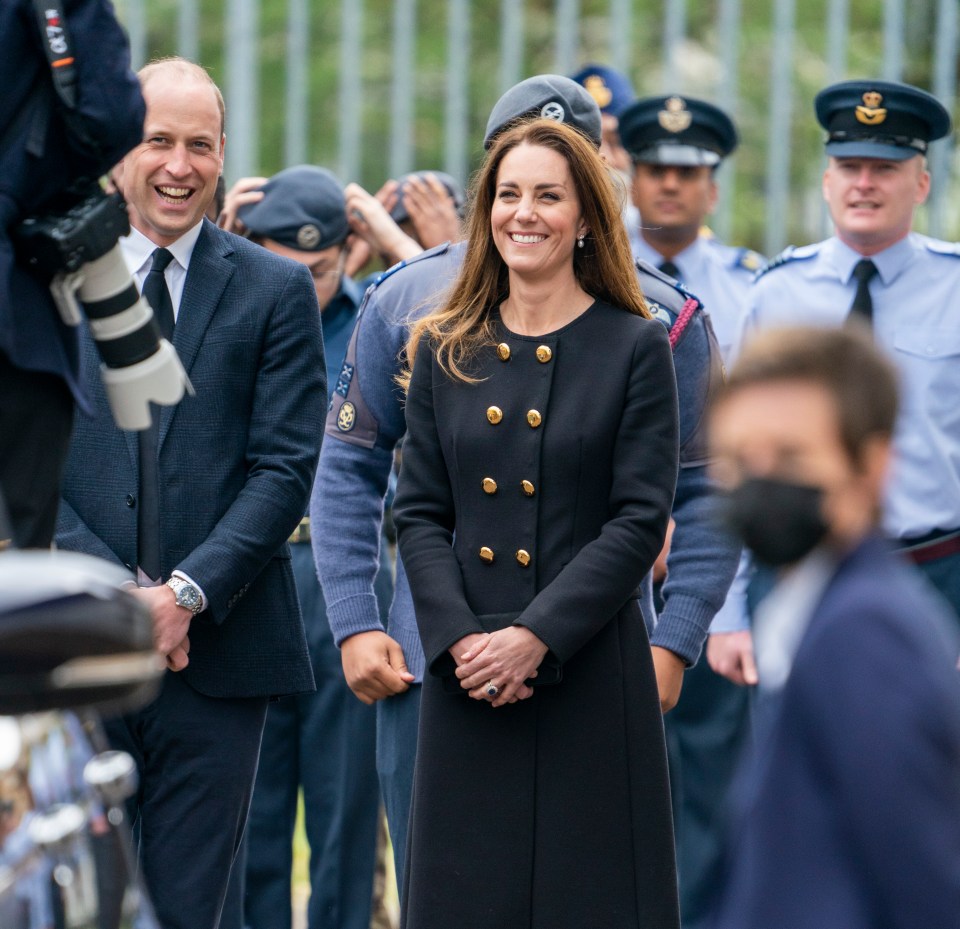 The pair chuckled as they made their first official visit since Philip died