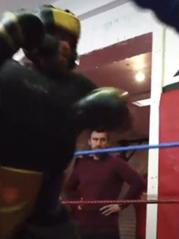 Eddie Hall showed off his punching power in a video he posted to his 2.6 million Instagram followers