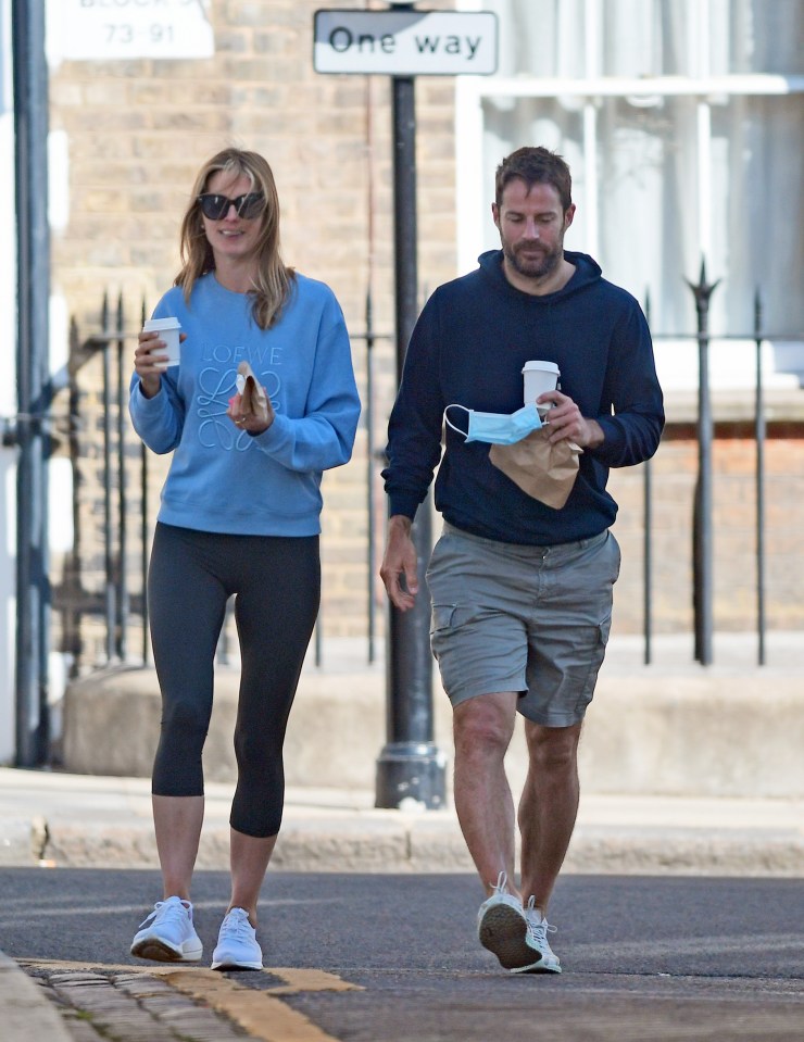 Jamie covered up for his latest coffee run with Frida