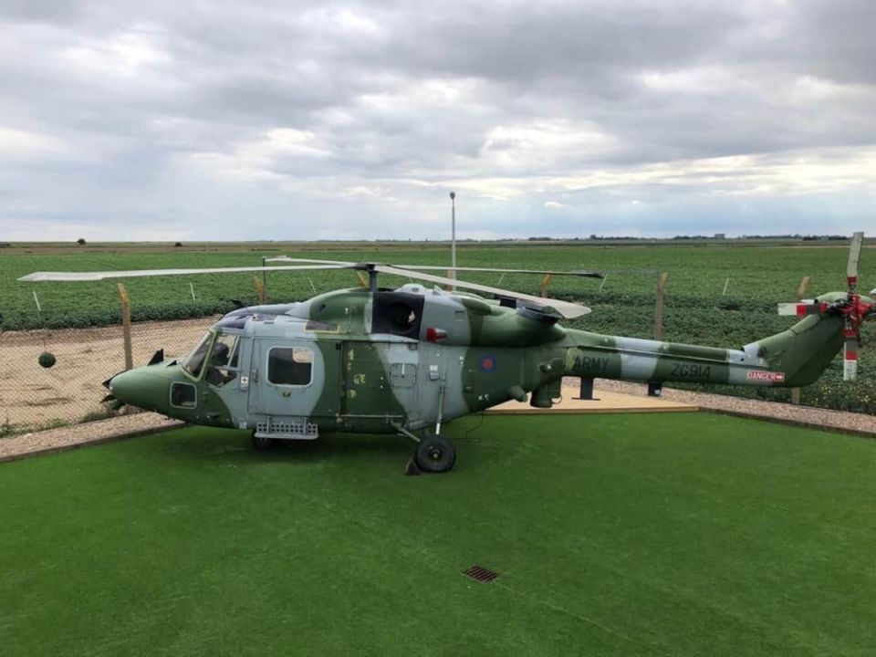 The ex-Army chopper costs £58 a night