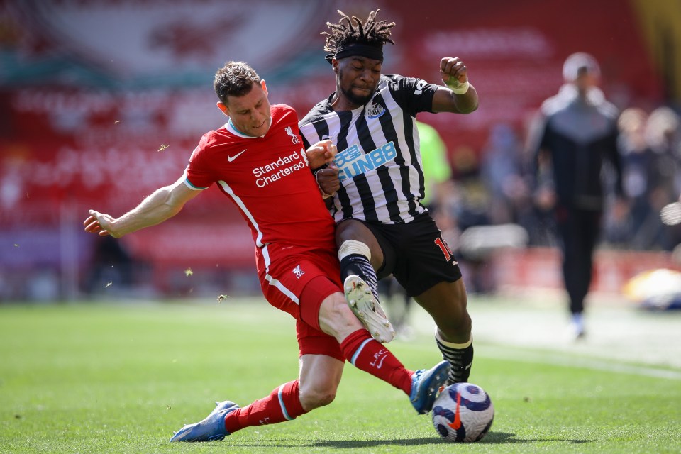 Milner came off the bench as Liverpool slipped to a 1-1 draw at home to Newcastle