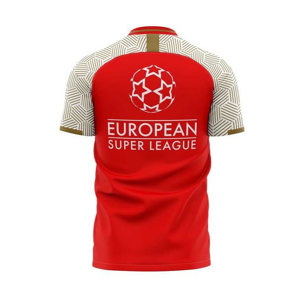 The jerseys - with Arsenal's pictured here - has 'European Super League' splashed across the back