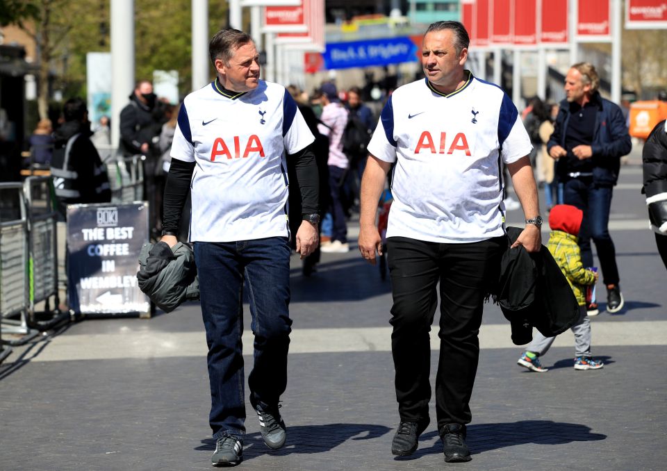 Spurs fans also made the short trip across North London for the showdown with City