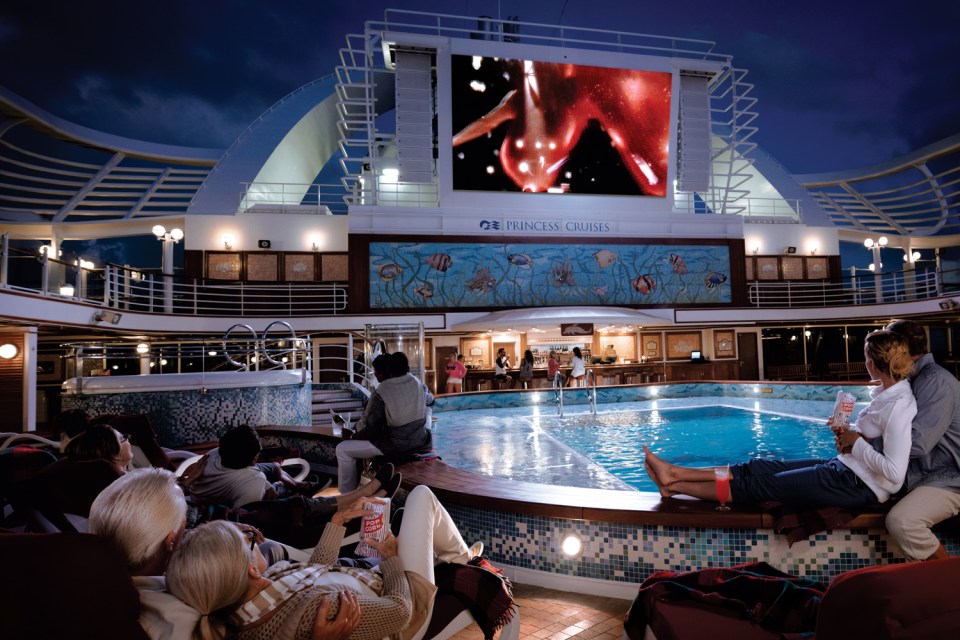 Passengers can spend the nights at the open-air amphitheatre onboard