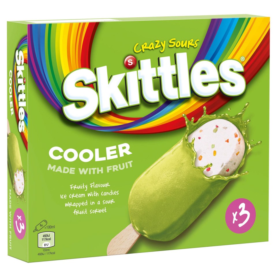 Treat yourself to the new Skittles ice creams down to £1.50 at Iceland