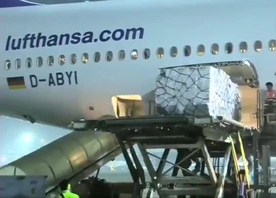 The Foreign Office sent ventilators and oxygen concentrators on a Lufthansa jumbo