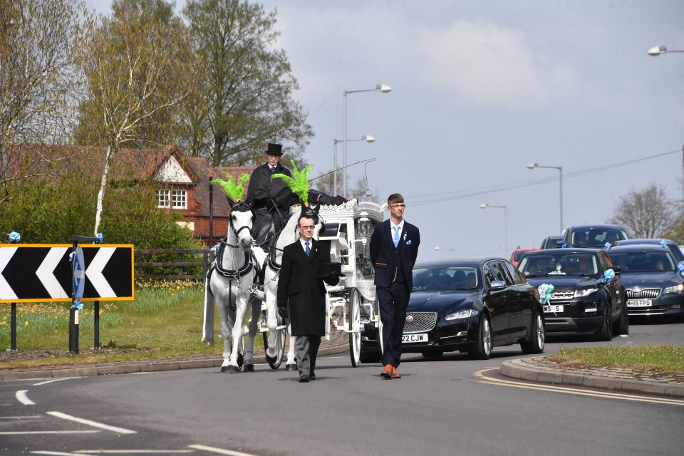 The community in Brownshill gathered together to watch the procession