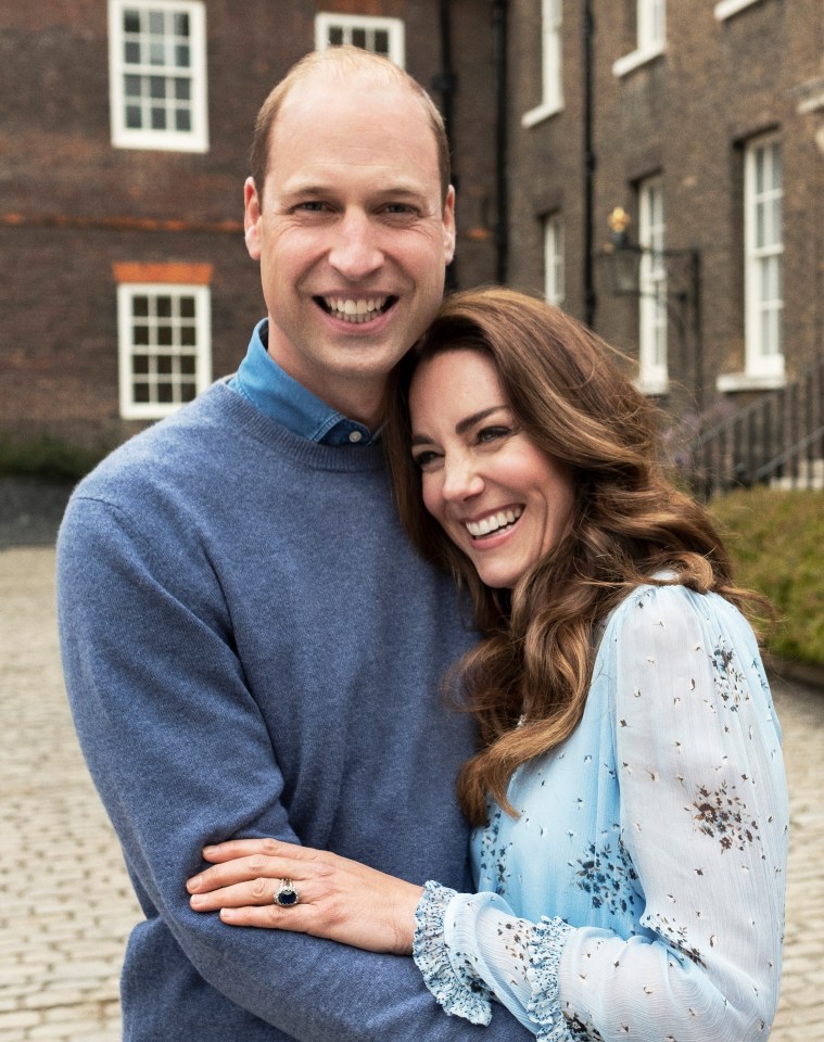 Kate Middleton and Prince William beam as they celebrate ten years of marriage - with the photos mimicking their engagement announcement