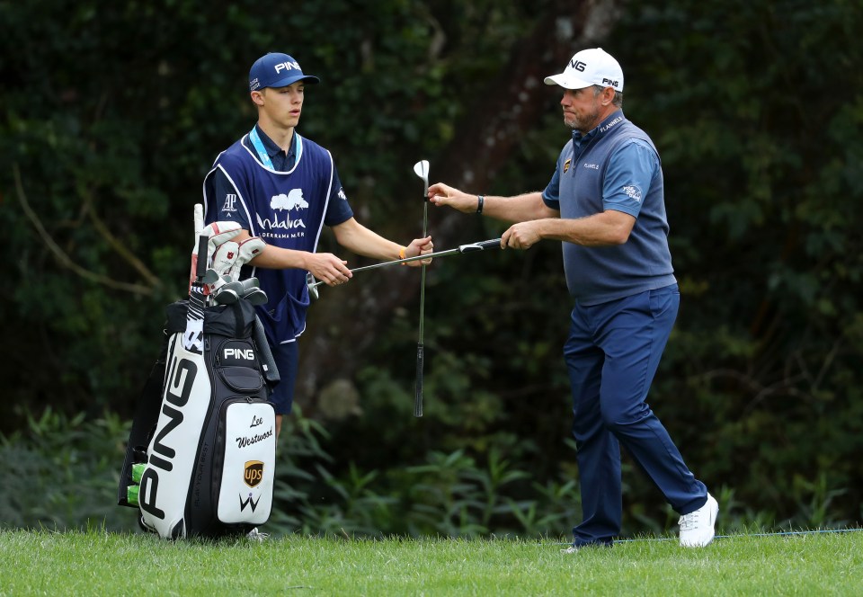 Lee Westwood's Son Sam is caddying for his dad at this week's Ryder Cup