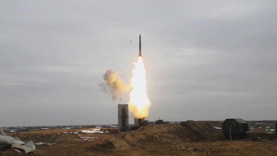 Russia had been demonstrating its military might with the launch of 10 powerful anti-aircraft missiles