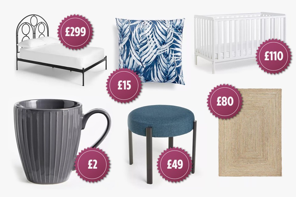 Prices in the new John Lewis affordable range start from £1.50