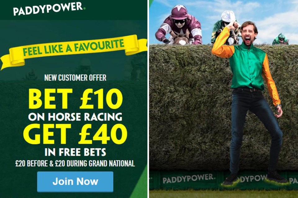 Paddy Power are offering new customers £40 in free bets