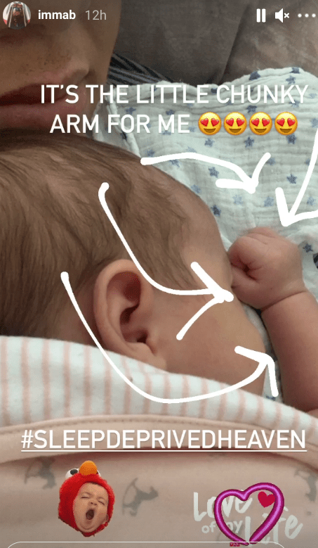 Belinda has shared the first picture of her child