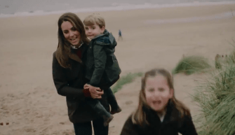 The film showed happy moments with the Duke and Duchess and their three kids