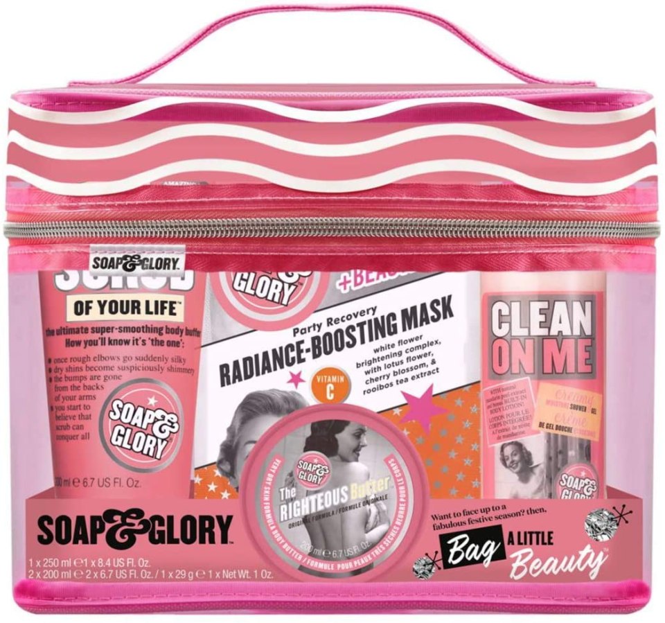 This beauty set by Soap & Glory comes with five items