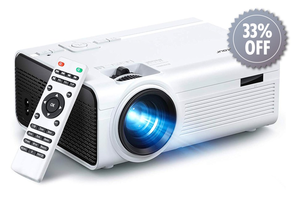 The Crosstour Mini Portable Video Projector supports full HD