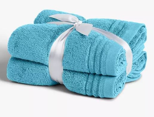 These blue towels could be a great choice for your bathroom