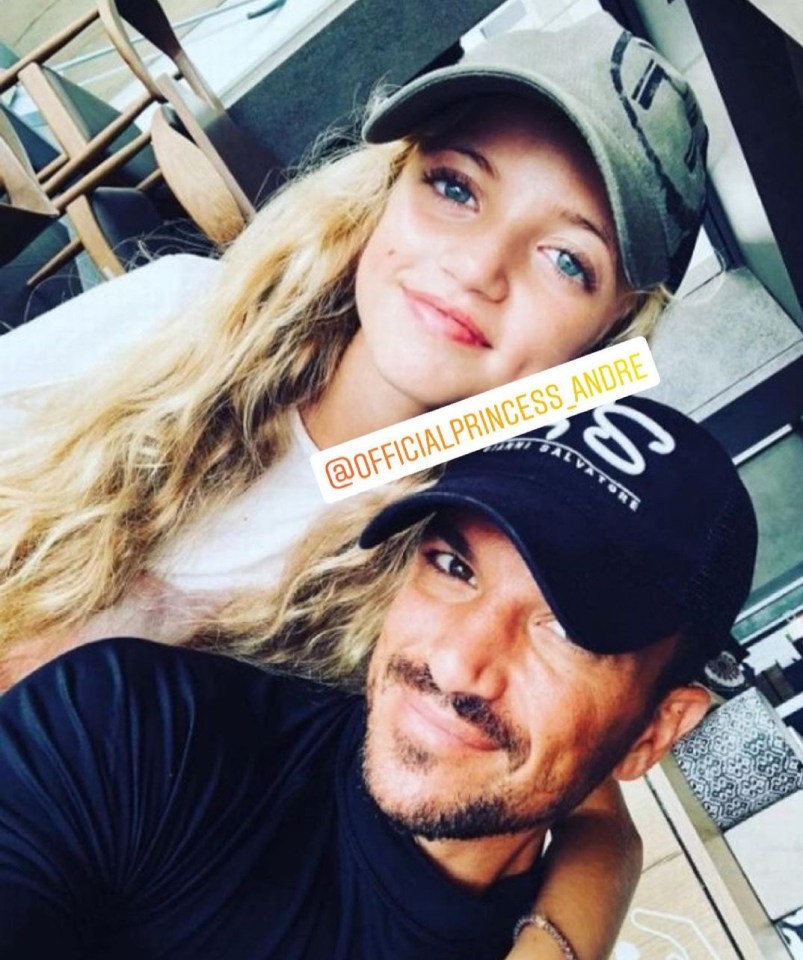 Peter Andre praised his teenage daughter for acing her exams at school