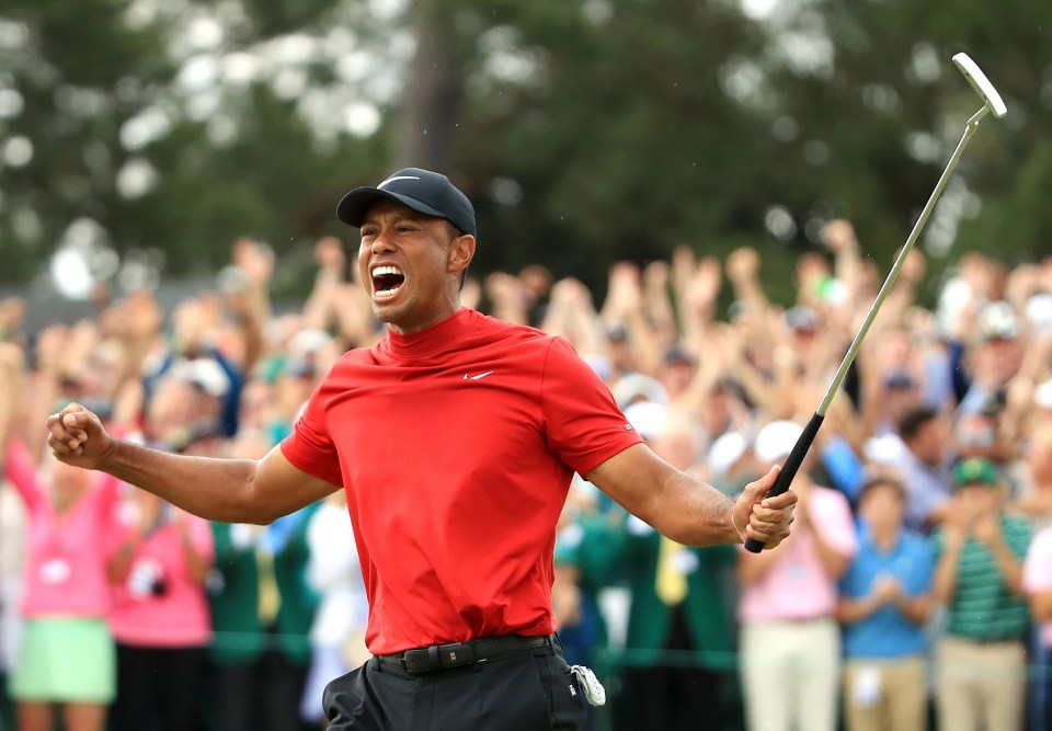 There were spectacular scenes at Augusta in 2019 when Woods won his fifth Masters