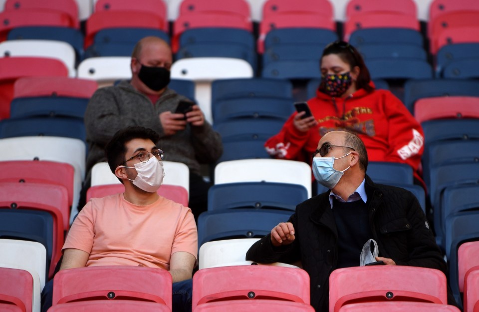 It's finally an inside job again for spectators as they take their place at Wembley