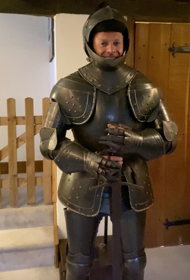 Dom Ferrar bought his £500 suit of armour on eBay after a few drinks