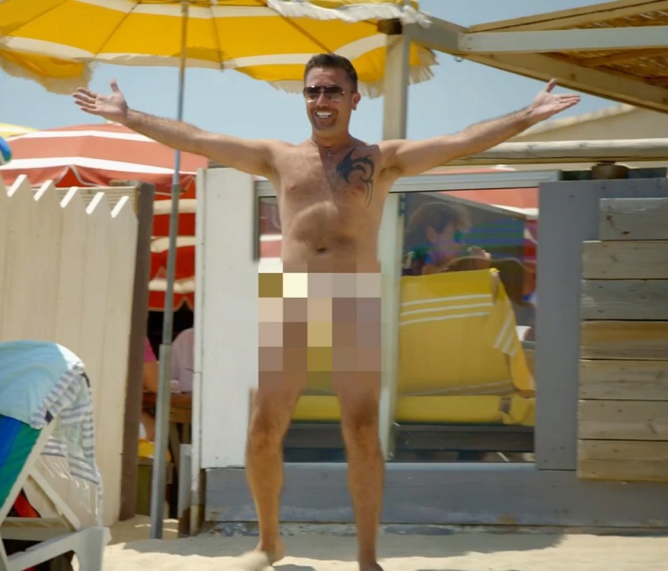 Gino D'Acampo strips naked on European Road Trip