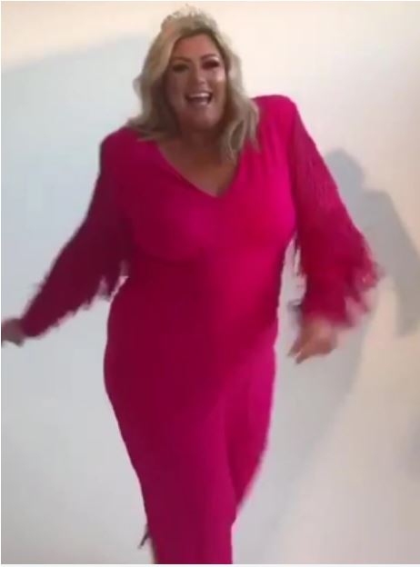 Reality star Gemma Collins, 40, in pink showed off her incredible weight loss