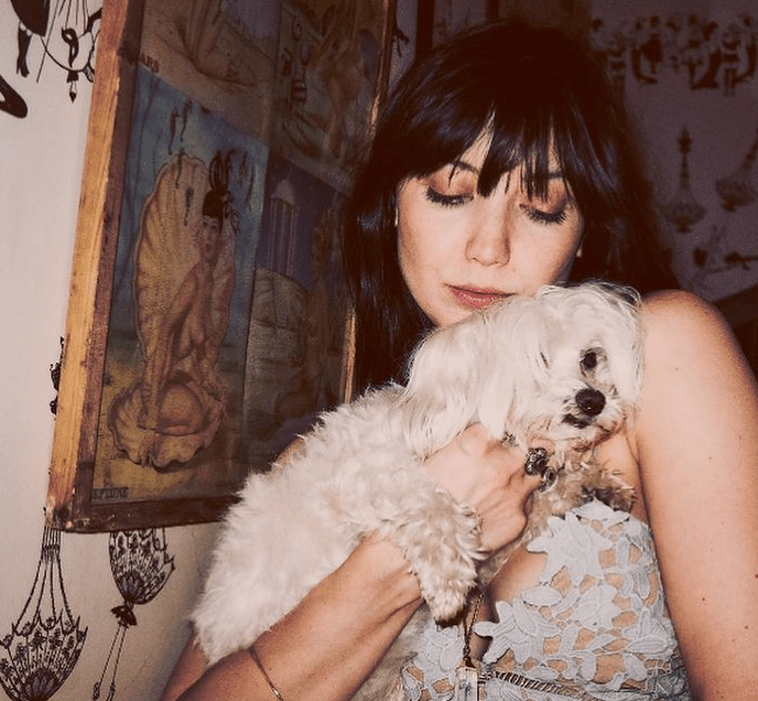 Daisy Lowe has revealed a thug attacked her little dog Monty