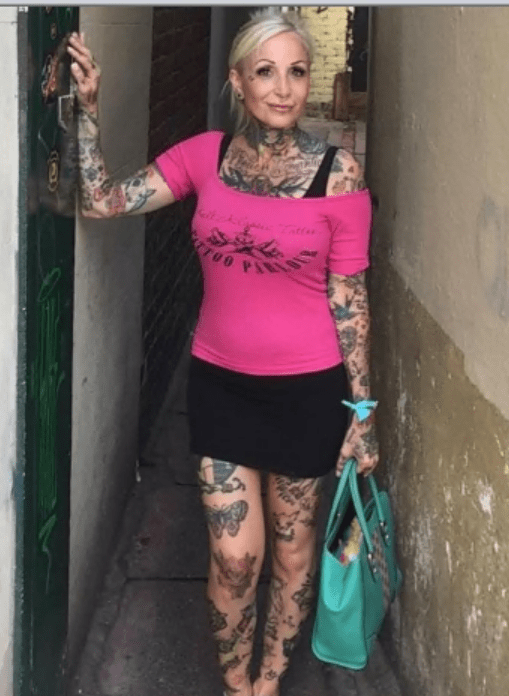 More than 80 per cent of Annie’s body is covered in tattoos